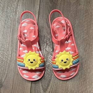 Mini Melissa Pink Sun Sandals / Size 9T